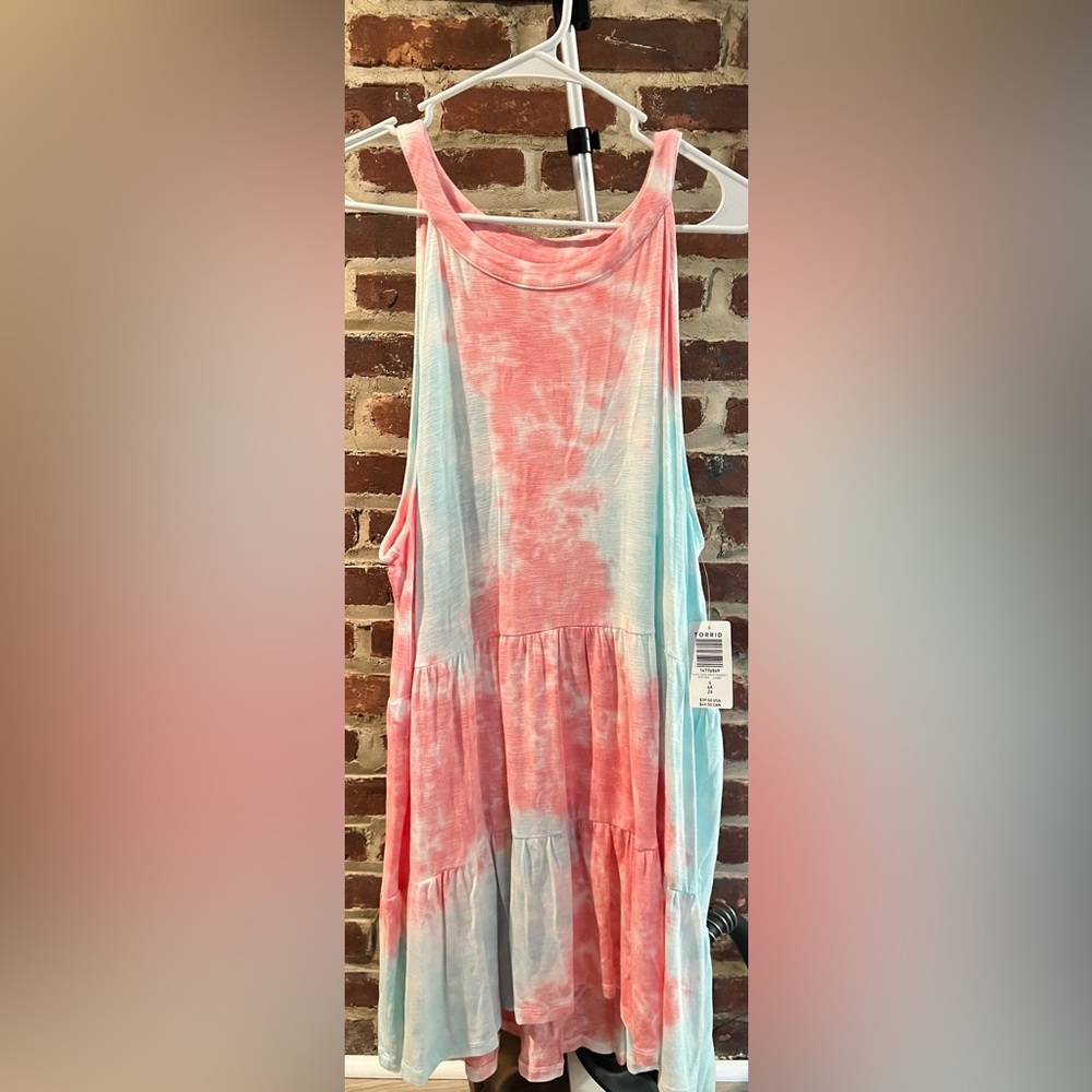 Torrid Women's Tie-Dye Top - Pink and Blue